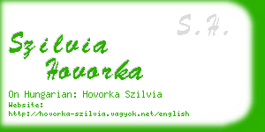 szilvia hovorka business card
